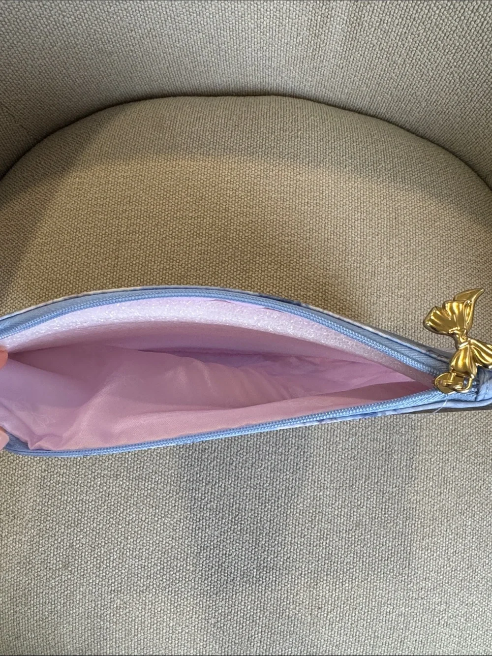 LoveShackFancy x Target Yoobi Light Blue Floral Ruffle Pouch